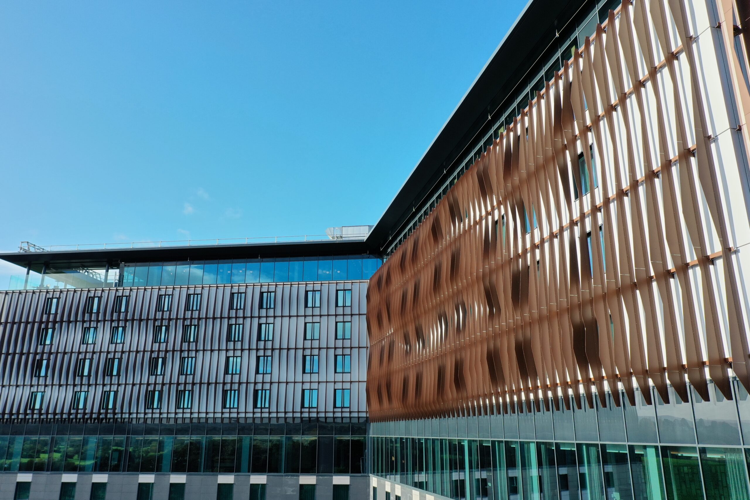Timber fins on Courtyard by Marriott